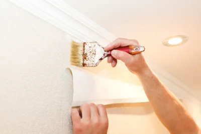 Pose de papier peint à Trémentines — revêtements muraux et toiles de verre